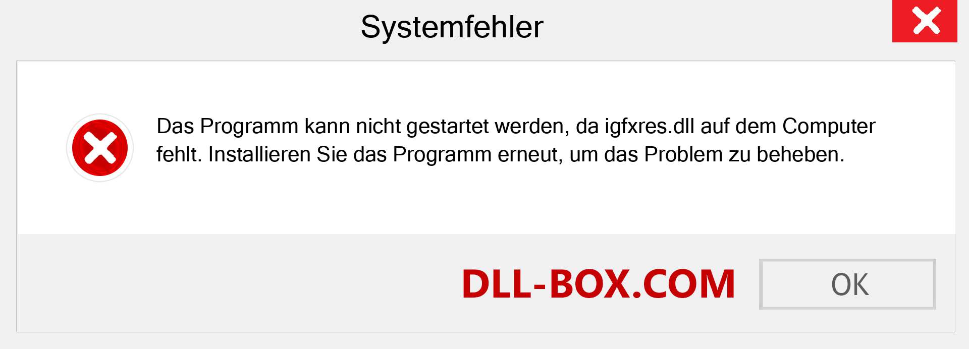 igfxres.dll-Datei fehlt?. Download für Windows 7, 8, 10 - Fix igfxres dll Missing Error unter Windows, Fotos, Bildern